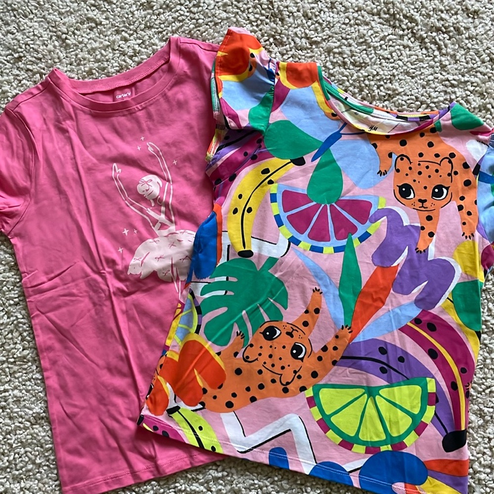Old Navy/H&M Girls new adorable tees. (L) (8-10)